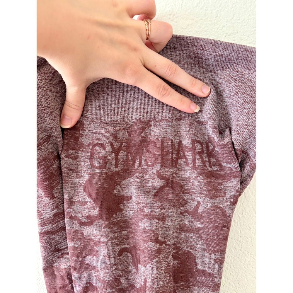 Gymshark XS Adapt Pink Camo Seamless Athletic Leggings High Waisted Scrunch Bum - Picture 4 of 10